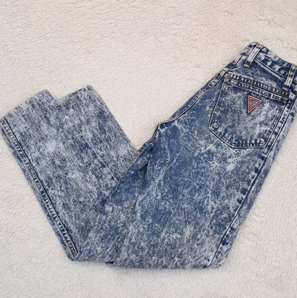 Guess by Marciano Blue Acid Wash Skinny Jeans